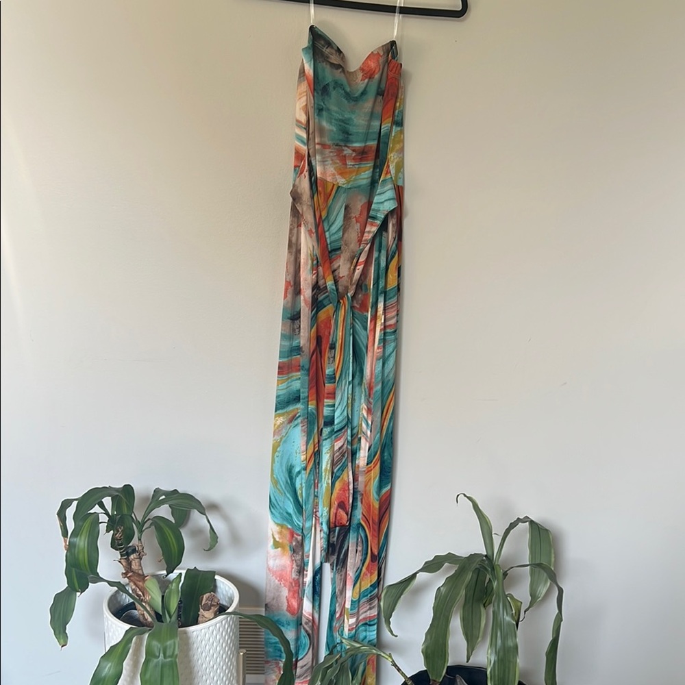 Colorful Abstract Maxi Dress